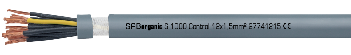 Ejemplo de marcación por SABorganic S 1000 Control 27741215: SAB BRÖCKSKES · D-VIERSEN · SABorganic S 1000 Control 12x1,5mm² 27741215 CE